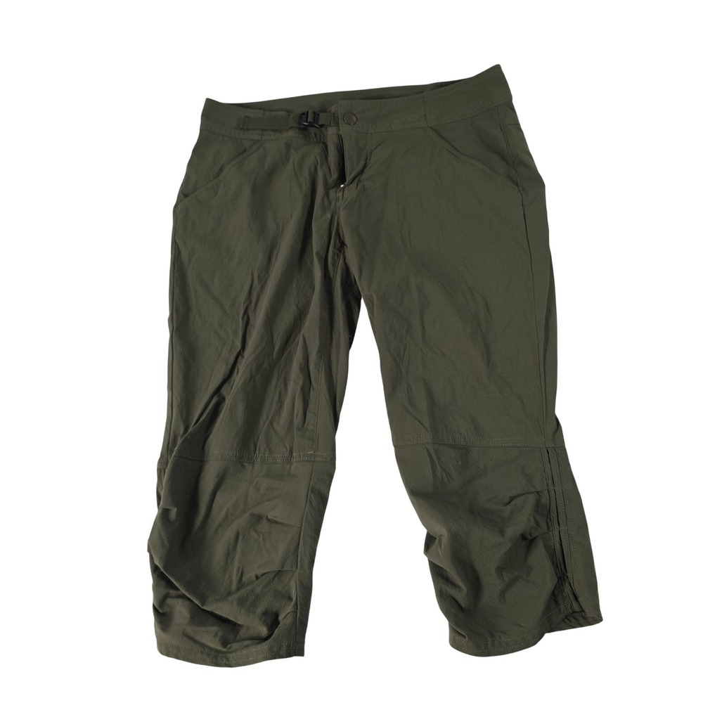 Prana Halle Green Cropped Hiking Pants Women 8 W4JASK113 Stretch Zion Capris